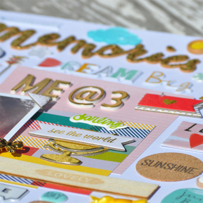 weekly challenge: mix old scrapbooking stash with new favourites @ shimelle.com // layout by Aimee Maddern