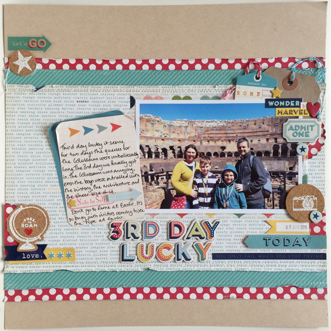 colour story - scrapbook page by Jo Boland