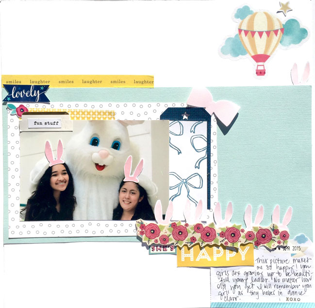 a simple stamping technique for scrapbook pages // scrapbook page by Jossie M. Segura