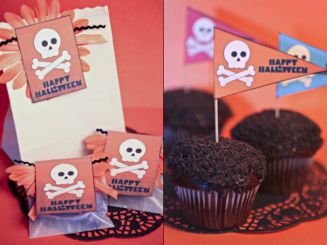 halloween party made with scrapbooking supplies