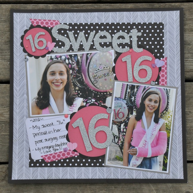 weekly challenge :: scrapbook with numbers // scrapbook page by Chris Robertson