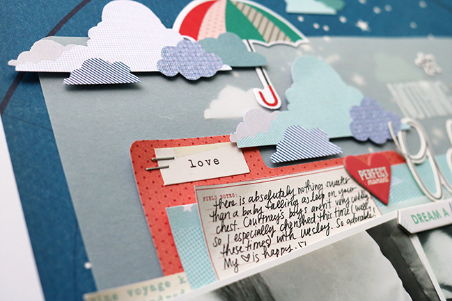 weekly challenge: scrapbook with vellum // layout by Jen Schow