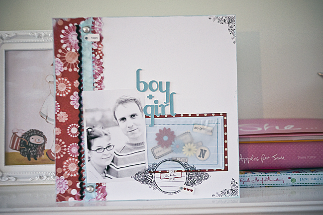 weekly challenge: scrapbook with vellum // older layout by shimelle laine