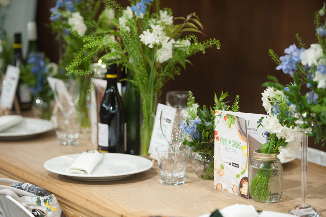 spring feast table setting