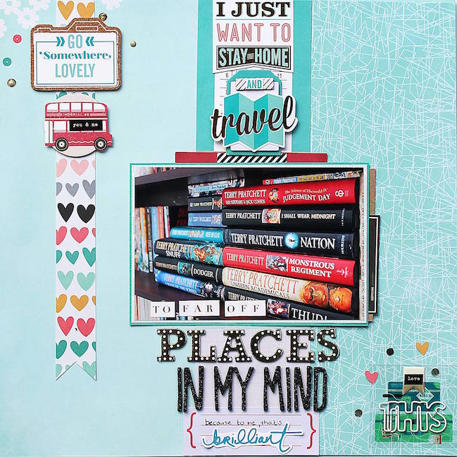 weekly challenge: scrapbook about a favourite book // scrapbook page by Tanya Hubbard