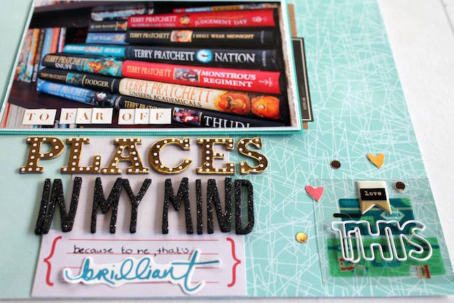 weekly challenge: scrapbook about a favourite book // scrapbook page by Tanya Hubbard