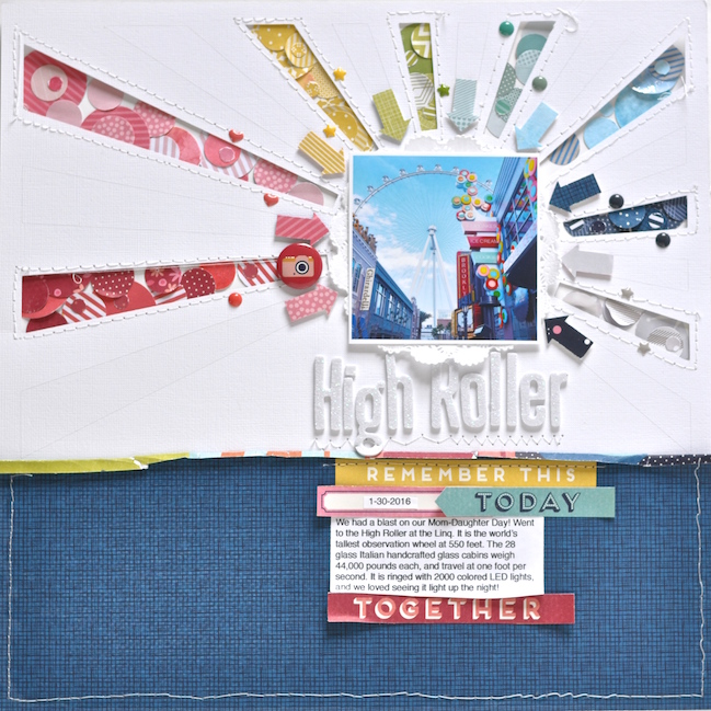 Direct the eye with arrows // scrapbook page by Leigh Ann Odynski