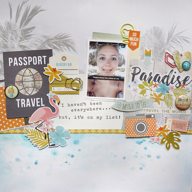 scrapbooking with shaped paperclips // scrapbook page by Sam Ball