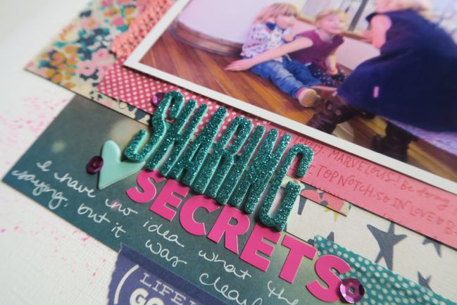 Scrapbooking with fabric and lace // scrapbook page by shimelle laine