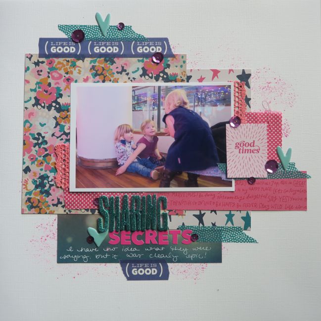 Scrapbooking with fabric and lace // scrapbook page by shimelle laine