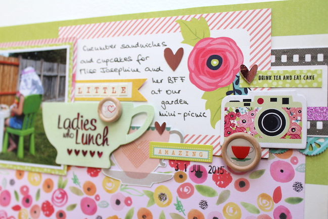 weekly challenge: scrapbook using just 1/3 of the page // scrapbook page by Antonia Sherlock