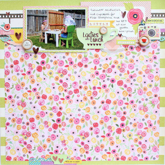 weekly challenge: scrapbook using just 1/3 of the page // scrapbook page by Antonia Sherlock