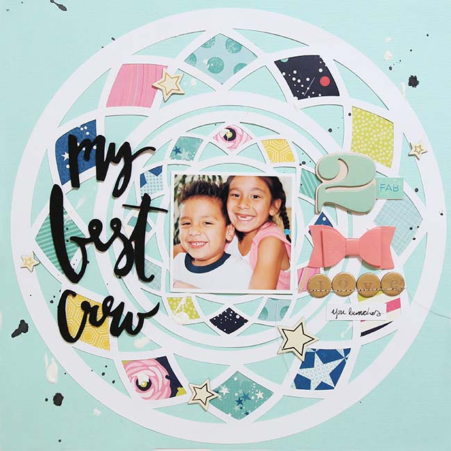 scrapbooking a special photo // scrapbook page by Gina Lideros