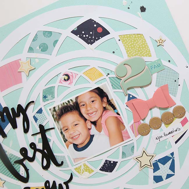 scrapbooking a special photo // scrapbook page by Gina Lideros