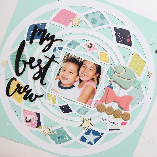 scrapbooking a special photo // scrapbook page by Gina Lideros