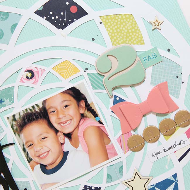 scrapbooking a special photo // scrapbook page by Gina Lideros