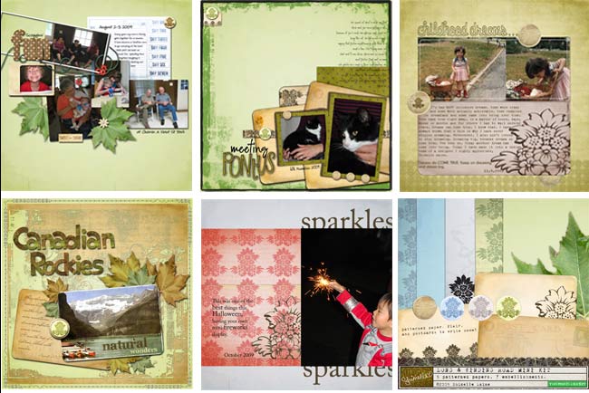 digital scrapbook pages
