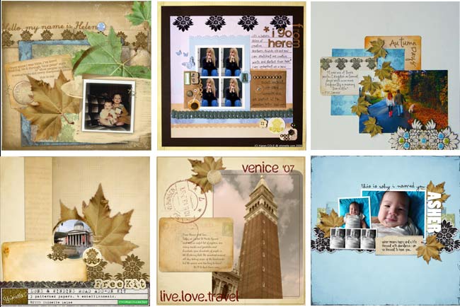 digital scrapbook pages