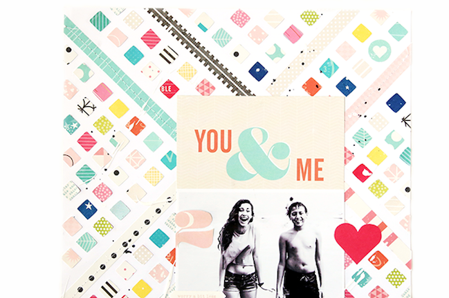 Summer scrapbooking with patterned paper // scrapbook page by Gina Lideros