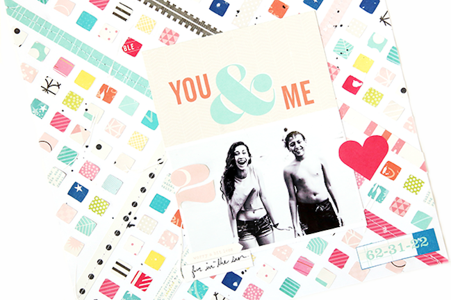 Summer scrapbooking with patterned paper // scrapbook page by Gina Lideros