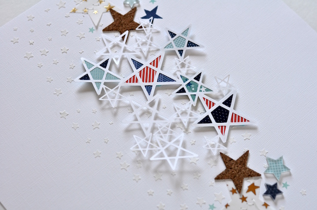 weekly challenge: go overboard with stars // scrapbook page by Leigh Ann Odynski