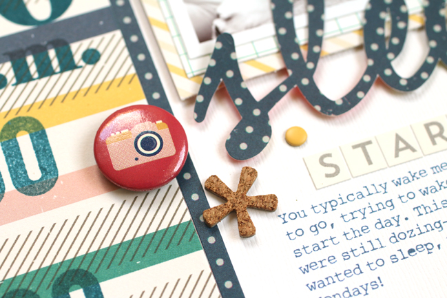 weekly challenge: take inspiration from planners // scrapbook page by Meghann Andrew