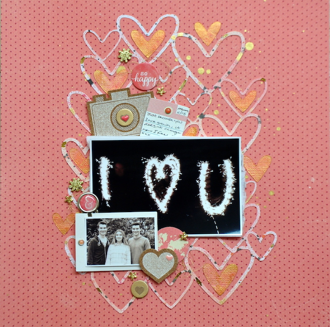 scrapping night time photos // scrapbook page by Sheena Rowlands
