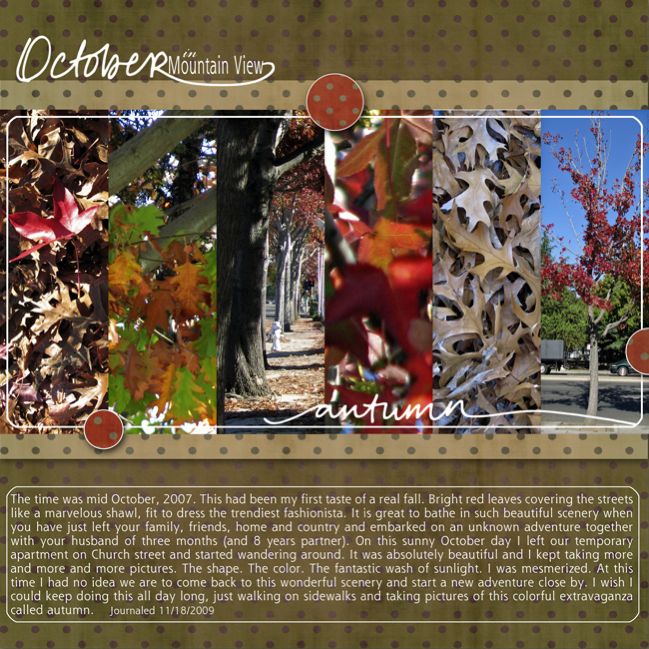 digital scrapbook page