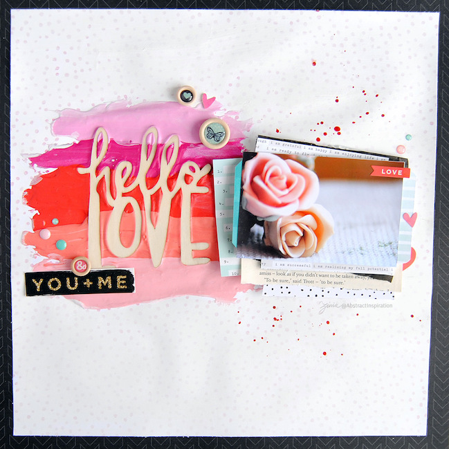 getting scrapbook-artsy // scrapbook page by Zinia Amoiridou