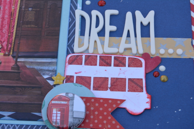 weekly challenge: go big with red // scrapbook page by Jessica Brown