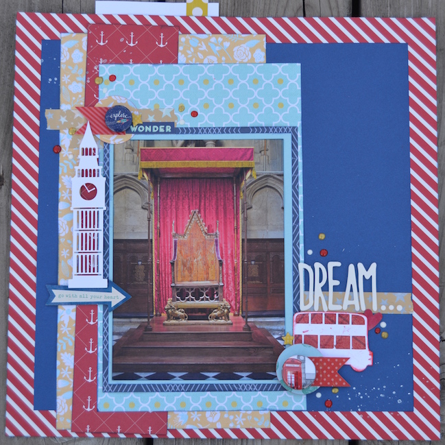 weekly challenge: go big with red // scrapbook page by Jessica Brown