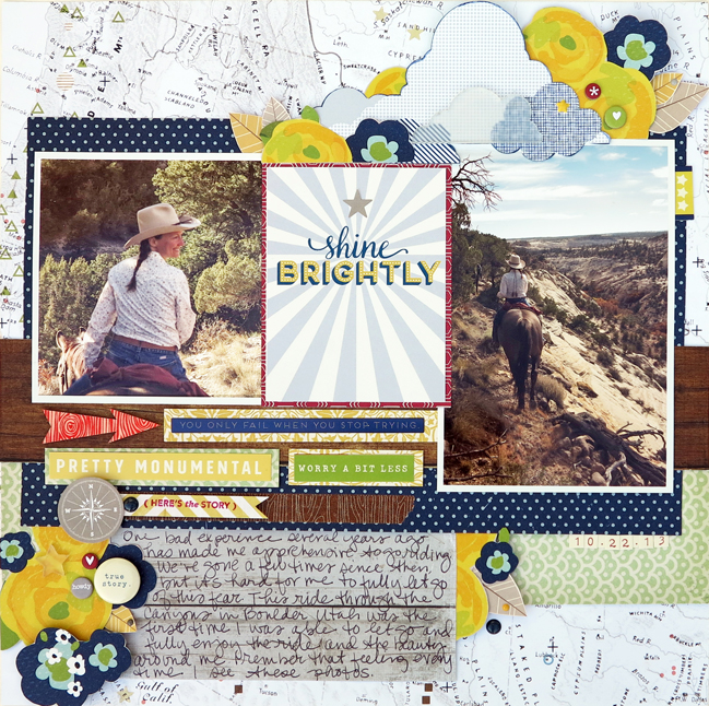 an outdoor travel colour story // scrapbook page by Helen De Ram