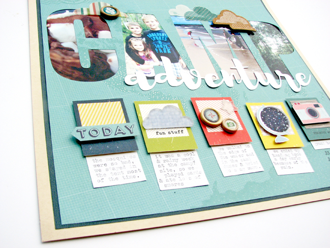 Scrapbook with a BIG Title // scrapbook page by Nicole Nowosad