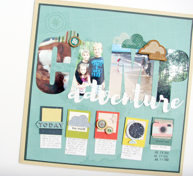 Scrapbook with a BIG Title // scrapbook page by Nicole Nowosad