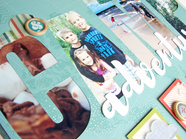 Scrapbook with a BIG Title // scrapbook page by Nicole Nowosad