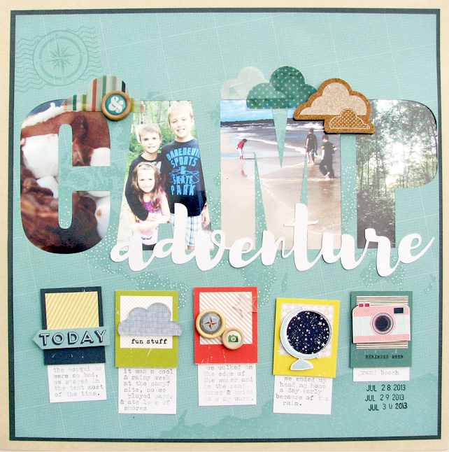 Scrapbook with a BIG Title // scrapbook page by Nicole Nowosad