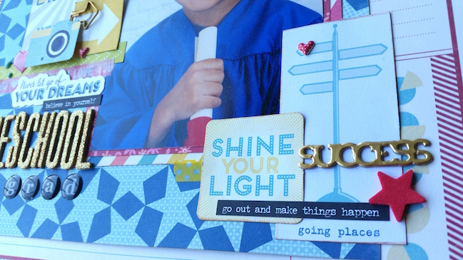 Back to School scrapbook ideas // scrapbook page by Jane Ratanapol