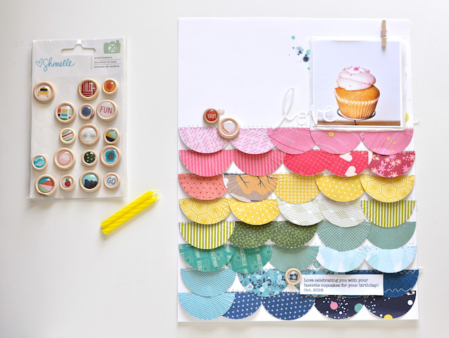 Scrapbooking with layers of colour // scrapbook page by Leigh Ann Odynski