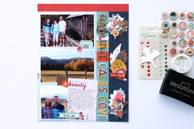 Scrapbooking Autumn // scrapbook page by Meghann Andrew