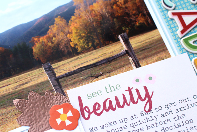 Scrapbooking Autumn // scrapbook page by Meghann Andrew