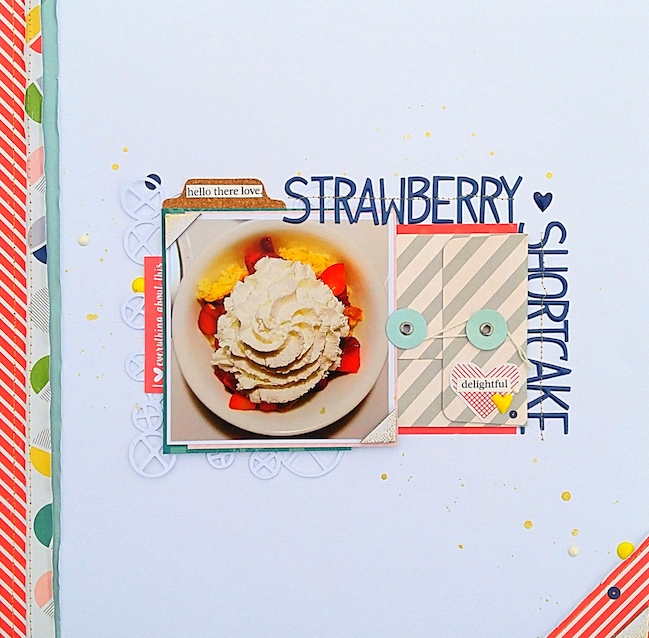 scrapbook with an envelope // scrapbook page by Sarah King