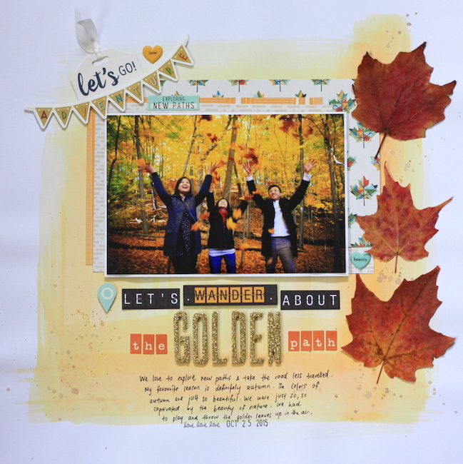 an autumn colour story // scrapbook page by Karen Lai