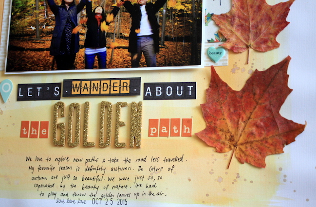 an autumn colour story // scrapbook page by Karen Lai