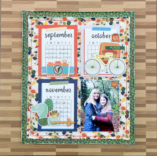  use a random embellishment // scrapbook page by Sheena Rowlands