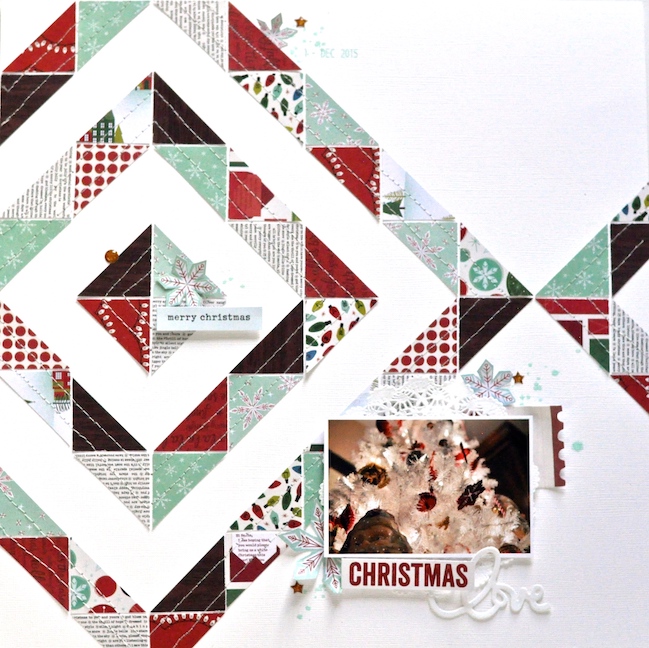Christmas Magic scrapbook page by Leigh Ann Odynski