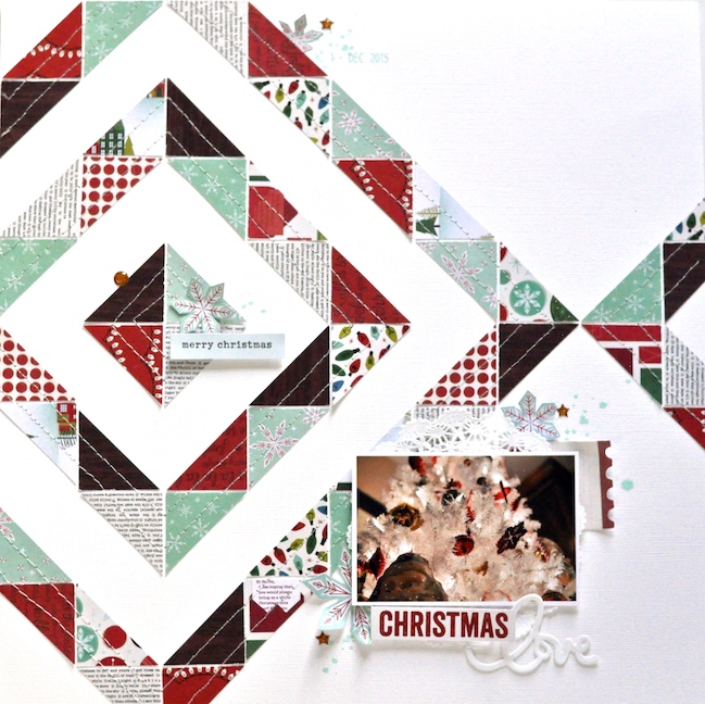 Christmas Magic scrapbook page by Leigh Ann Odynski