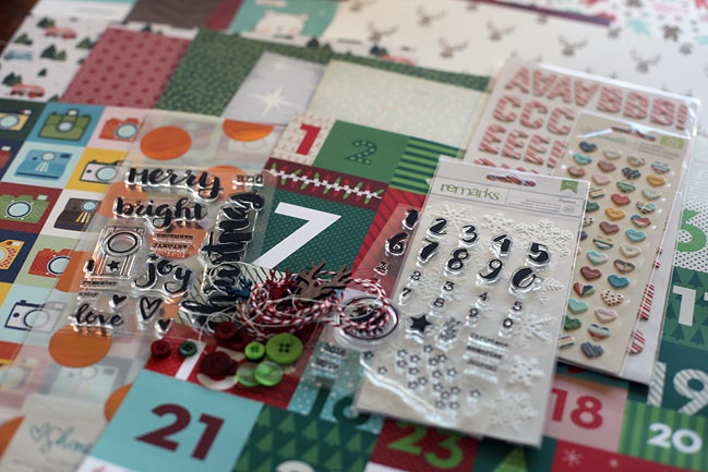 Christmas in a Box scrapbooking supply kit