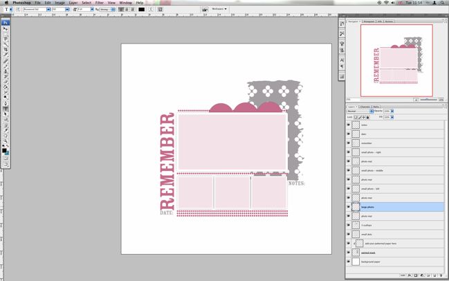 digital scrapbooking template tutorial