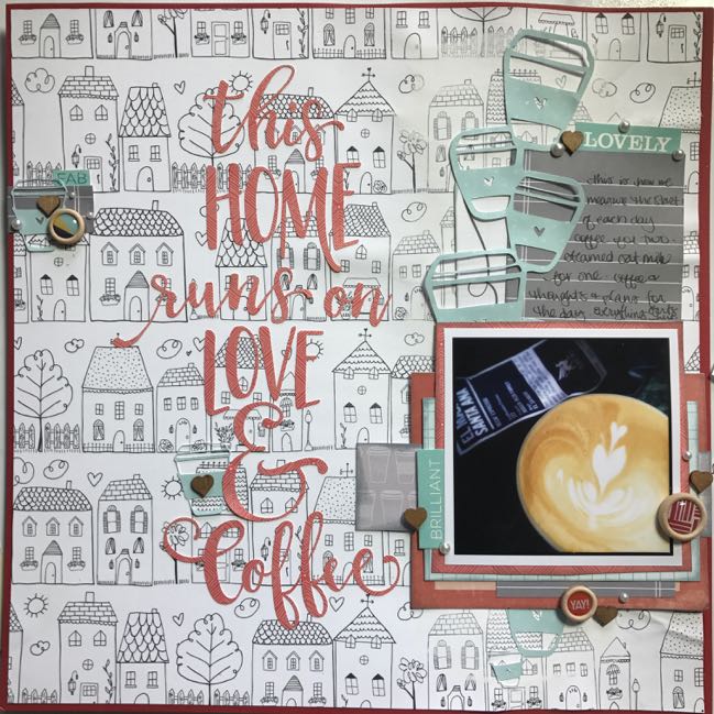 scrapbooking coffee // scrapbook page by Shimelle Laine