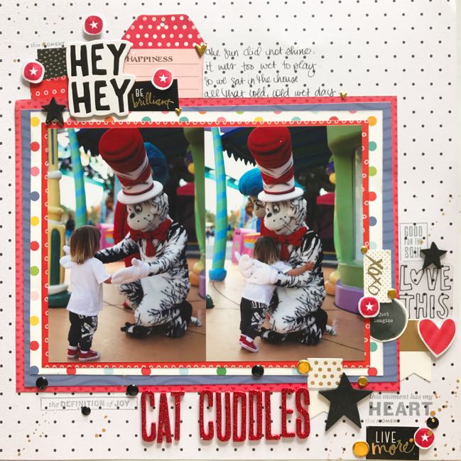 Cat in the Hat Universal Studios scrapbook page by Shimelle Laine